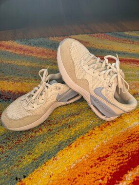 Nike Air Max Youth Size 4 White/Light Blue Running Shoes